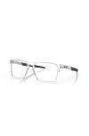 Oakley 56mm Rectangle Optical Glasses In Neutral