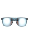 Oakley 57mm Polarized Rectangular Sunglasses In Crystal/black