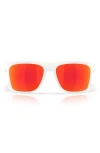 Oakley 57mm Polarized Rectangular Sunglasses In Orange