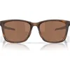 Oakley 57mm Prizm™ Polarized Square Sunglasses In Brown Tortoise