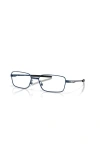 Oakley 57mm Rectangle Optical Glasses In Blue