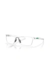 Oakley 57mm Rectangle Optical Glasses In White
