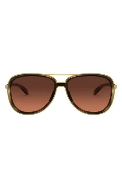 Oakley 58mm Aviator Sunglasses In Brown