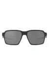 Oakley Instagator 58mm Polarized Rectangular Sunglasses In Black