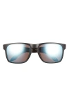 Oakley 59mm Polarized Square Sunglasses In Matte Black/deep Polarized