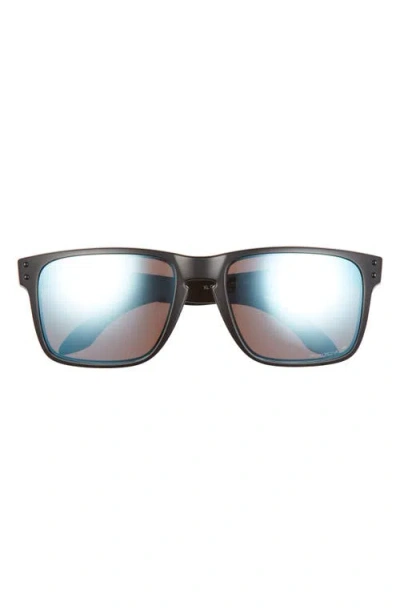 Oakley 59mm Polarized Square Sunglasses In Matte Black/deep Polarized