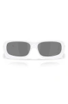 Oakley Permian Rectangle-frame Sunglasses In White