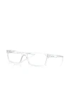 Oakley 59mm Rectangle Optical Glasses In Transparent