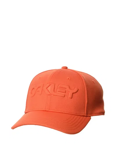 Oakley 6 Panel Stretch Embossed Hat In Orange