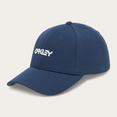 Oakley 6 Panel Stretch Metallic Hat In Blue