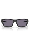 Oakley 60mm Prizm™ Rectangular Sunglasses In Matte Black/prizm Grey
