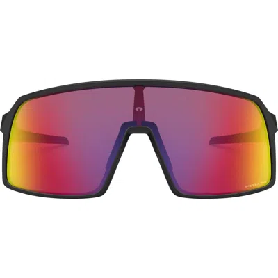 Oakley 60mm Wrap Shield Sunglasses In Black