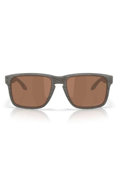 Oakley 61mm Prizm™ Polarized Rectangular Sunglasses In Brown