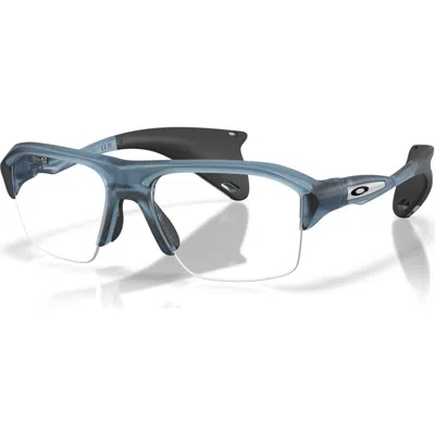 Oakley 62mm Rectangle Optical Glasses In Blue