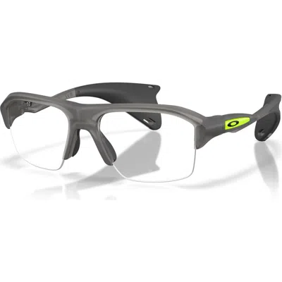 Oakley 62mm Rectangle Optical Glasses In Gray