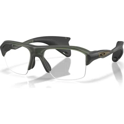 Oakley 62mm Rectangle Optical Glasses In Green
