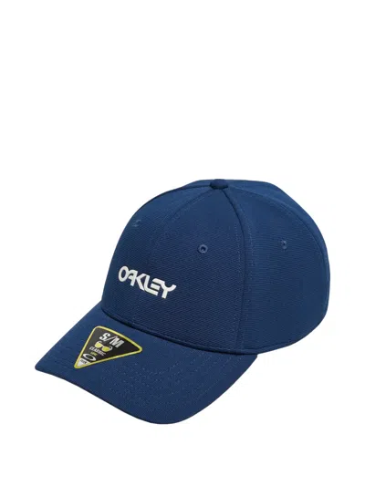 Oakley 6-panel Stretch-metallic Cap In Blue
