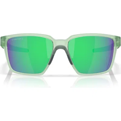 Oakley Actuator 57mm Prizm™ Rectangular Sunglasses In Black Green