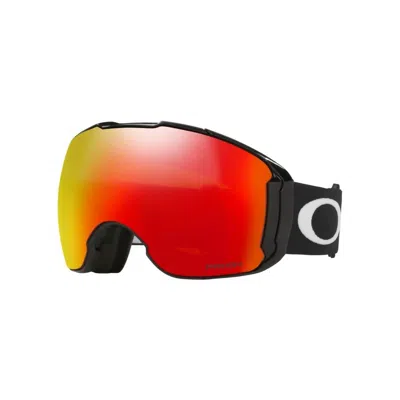 Oakley Airbrake Snow Goggles In Jet Black Prizm Snow Torch Iridium & Prizm Sapphire In Red