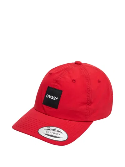 Oakley B1b Freex Logo-patch Baseball Cap In Red