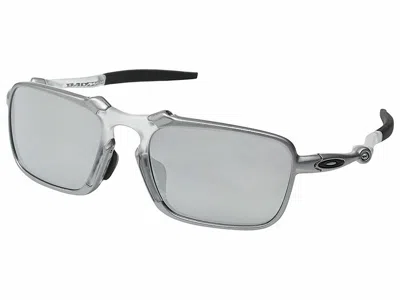 Pre-owned Oakley Badman Sunglasses Oo6035-03 X Metal X Ti/chrome Iridium Asian In Gray