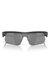 Oakley Bisphaera Rectangular Sunglasses, 68mm In Black/gray Polarized Solid