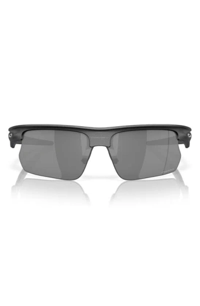 Oakley Bisphaera 68mm Prizm™ Gradient Oversize Polarized Rectangular Sunglasses In Black/gray Polarized Solid
