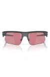 Oakley Bisphaera 68mm Prizm™ Gradient Oversize Polarized Rectangular Sunglasses In Grey Jeans