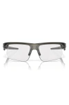 Oakley Bisphaera 68mm Prizm™ Gradient Oversize Polarized Rectangular Sunglasses In Grey Smoke
