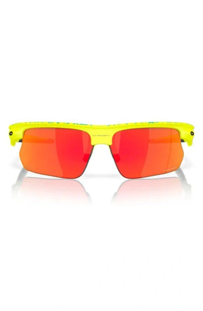Oakley Bisphaera 68mm Prizm™ Gradient Oversize Polarized Rectangular Sunglasses In Yellow