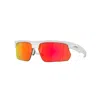 Oakley Bisphaera Prizm Ruby Rectangular Unisex Sunglasses Oo9400 940003 68 In Metallic