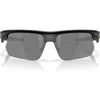 Oakley Bisphera 68mm Prizm™ Gradient Oversize Rectangular Sunglasses In Black