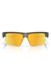 Oakley Bisphera 68mm Prizm™ Oversize Polarized Rectangular Sunglasses In Matte Olive/24k Polar