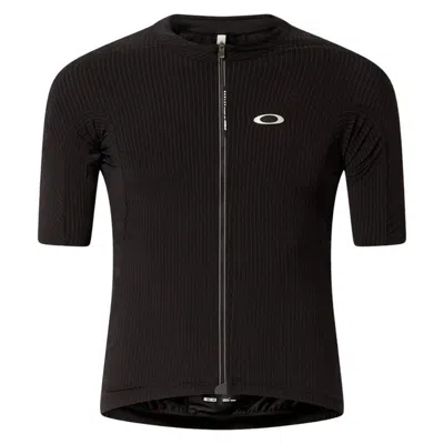 Oakley Black Polyester Elastane Silver T-shirt Polo In Blue