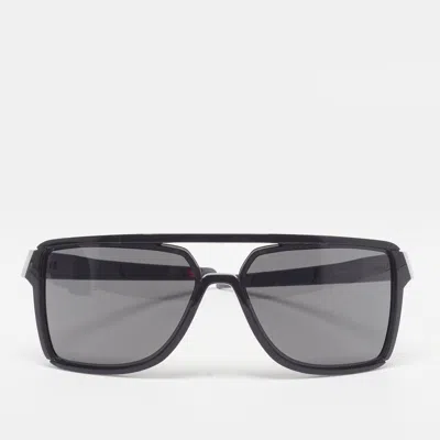 Pre-owned Oakley Black Prizm Oo9147 0163 Castel Square Sunglasses