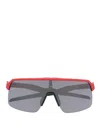 Oakley Black Red Sutro Sunglasses In Gray