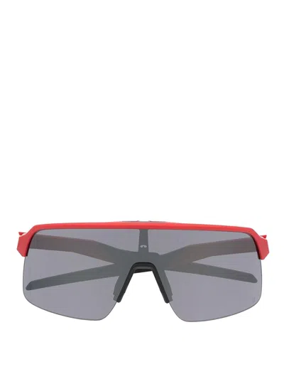 Oakley Black Red Sutro Sunglasses In Gray