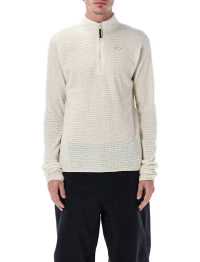 Oakley Alpha Half Zip Sweatshirt With High Collar In Neutral