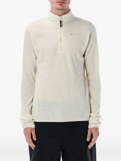 Oakley Alpha Half Zip Sweatshirt With High Collar In Neutral