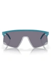 Oakley Bxtr 39mm Polarized Rectangular Sunglasses In Matte Grey