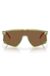 Oakley Bxtr 39mm Prizm™ Wrap Shield Sunglasses In Fern/ Prizm Bronze