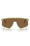 Oakley Bxtr 39mm Prizm™ Wrap Shield Sunglasses In Fern/prizm Bronze