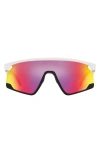 Oakley Bxtr 39mm Prizm™ Wrap Shield Sunglasses In White