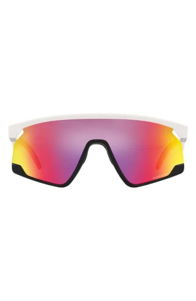 Oakley Bxtr 39mm Prizm™ Wrap Shield Sunglasses In White