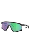 OAKLEY BXTR METAL RECTANGULAR SHIELD SUNGLASSES, 139MM