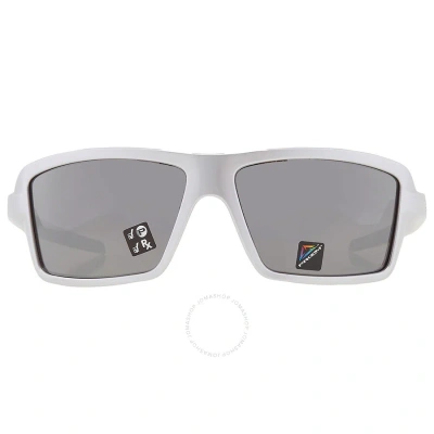 Oakley Cables Prizm Black Polarized Wrap Men's Sunglasses Oo9129 912912 63 In Black / Silver