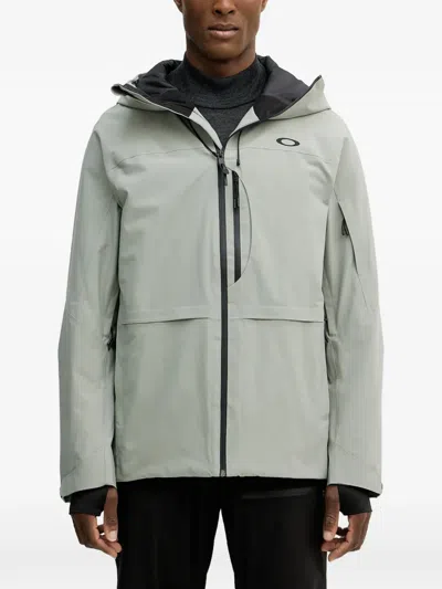 Oakley Canopy Insulated Hooded Ski Jacket In Gray