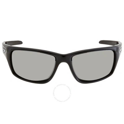 Oakley Canteen Polarized Chrome Iridium Rectangular Sunglasses Oo9225 922508 60 In Black / Chrome