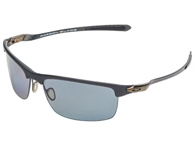 Pre-owned Oakley Carbon Blade Polarized Sunglasses Oo9174-01 Matte Carbon/grey In Gray