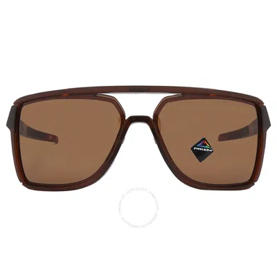 Oakley Castel Prizm Bronze Rectangular Men's Sunglasses Oo9147 914703 63 In Brown